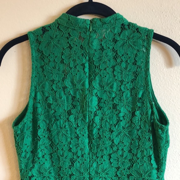 Forever 21 Emerald Green Lace Short Dress - Picture 6 of 6